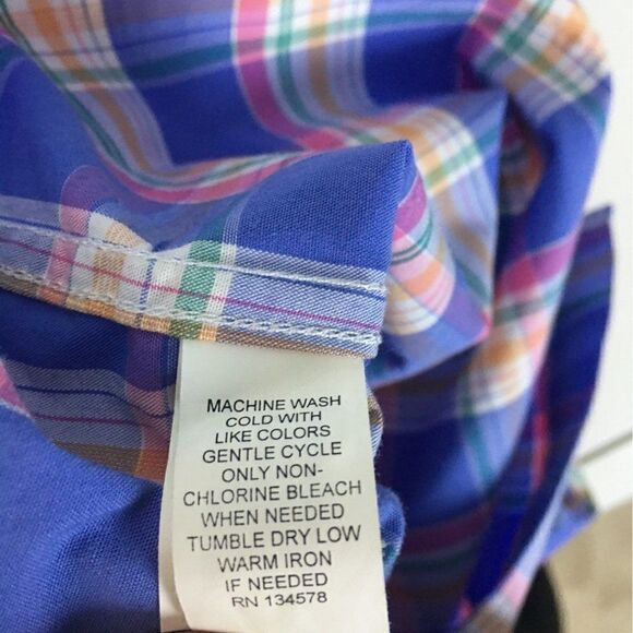 Vineyard Vines Casual long sleeve Small Multi color plaid 100% cotton - Picture 5 of 8